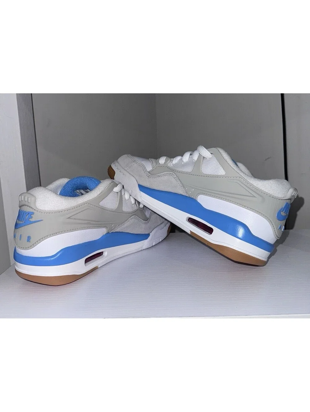 Nike Air Jordan 4 RM Low White/Blue Size 5.5 Youth 7 Women’s Brand New